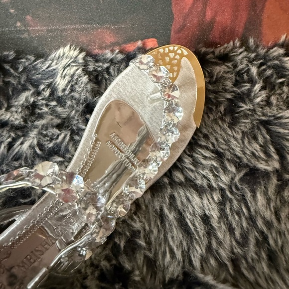 Glamorous Silver Rhinestone Women's Sandals - Picture 5 of 10